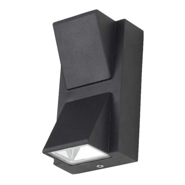 SUPERSCAPE Exterior Wall Light LED black finish up down 6 watt (2*3) with top branded LED  and high quality LED driver warm white WL1577-WW