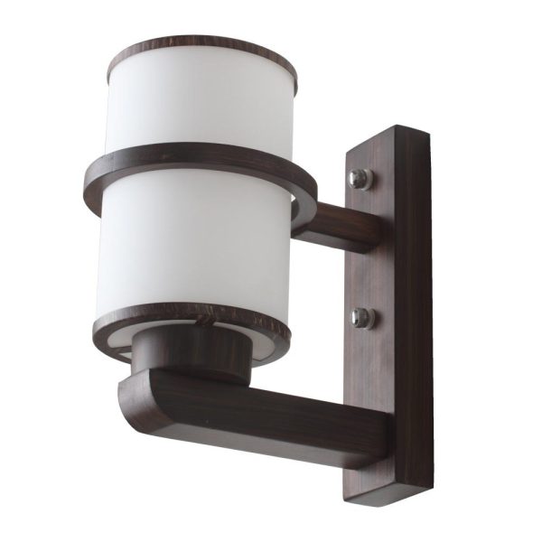 LEARC Designer Lighting Contemporary Glass Metal Wood Wall Light WL2097