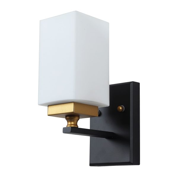 LEARC Designer Lighting Contemporary Glass Metal Wood Wall Light WL2333