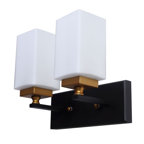 LEARC Designer Lighting Contemporary Glass Metal Wood Wall Light WL2334