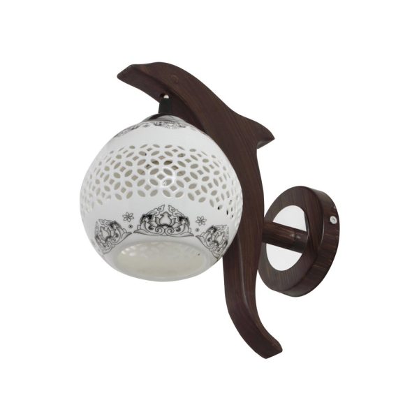 LEARC Designer Lighting Contemporary Glass Metal Wood Wall Light WL2393