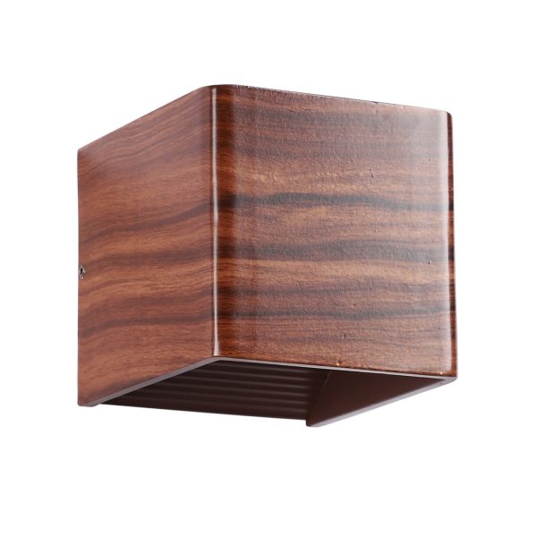 LEARC LED Lighting aluminium die cast premium wood finish 8 watt indirect lighting LED wall highlighter with yellow light  WL2482