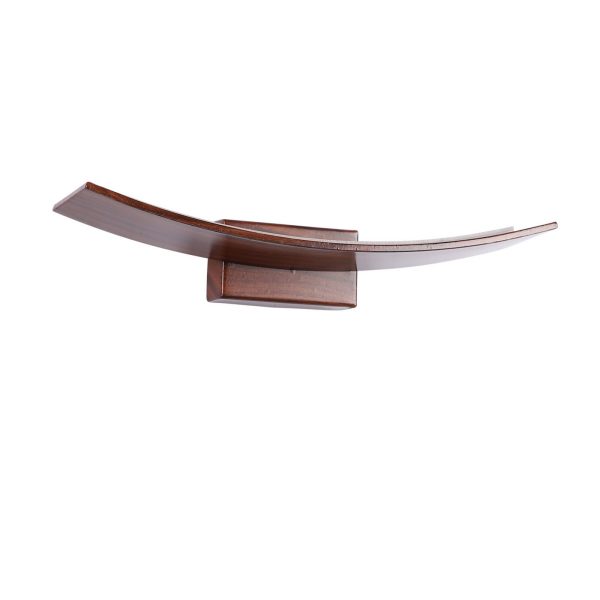 LEARC Led Lighting aluminium die cast premium wood  finish arc shaped 18 watt LED Wall Light WL2486