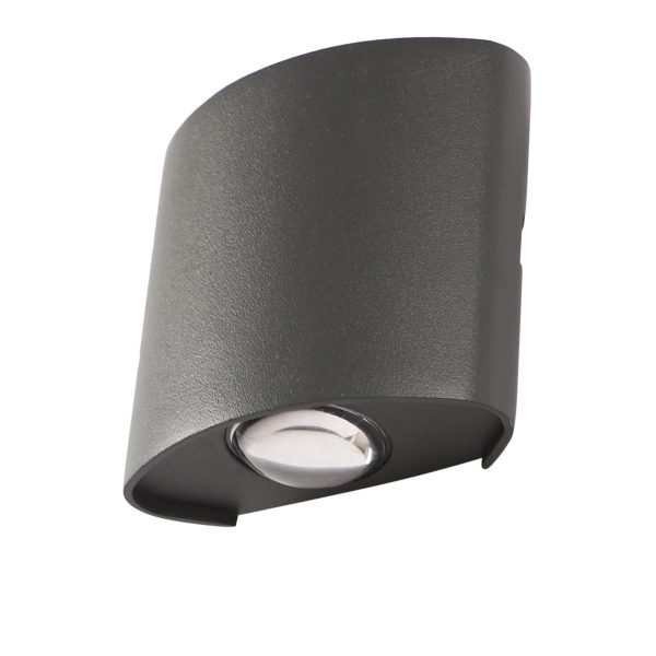 SUPERSCAPE  Exterior Wall Light LED grey finish up down 6 watt (2*3) with top branded LED  and high quality LED driver warm white WL2547