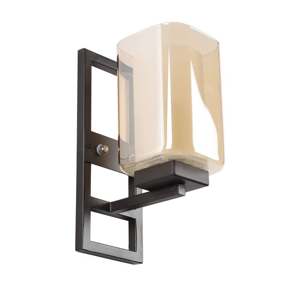 LEARC Designer Lighting Wrought Iron Rustic Finish Wall Light WL2583