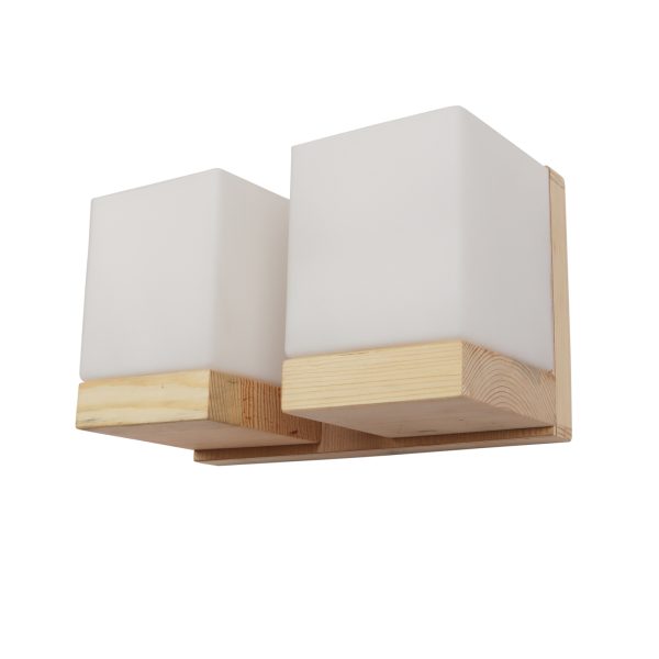 LEARC Designer Lighting CONTEMPORARY GLASS METAL WOOD WALL LIGHT WL2604