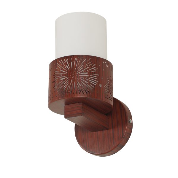 LEARC Designer Lighting Contemporary Glass Metal Wood Wall Light WL2851