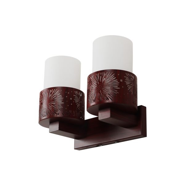 LEARC Designer Lighting Contemporary Glass Metal Wood Wall Light WL2852