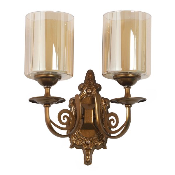 LEARC Designer Lighting ANTIQUE BRASS FINISH WALL LIGHT WL3010