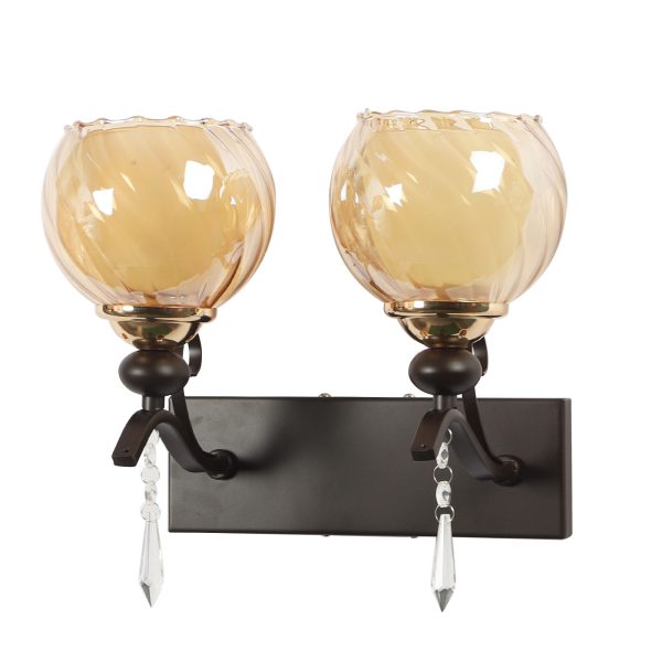 LEARC Designer Lighting Wrought Iron Rustic Finish Wall Light WL3058