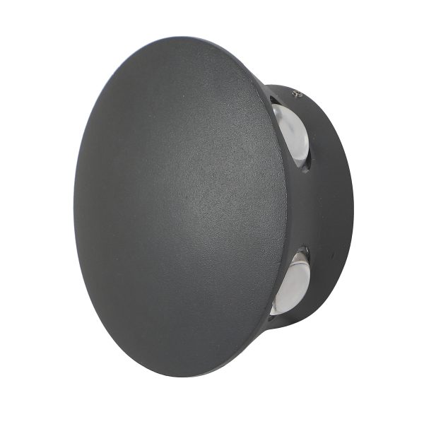 SUPERSCAPE  Exterior 6 watt (6*1) six way six colour LED wall light grey finish with top branded LED and high quality LED driver WL3136