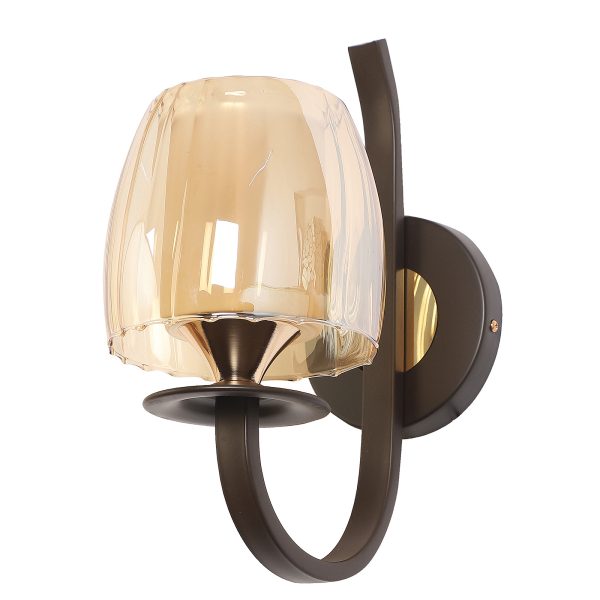 LEARC Designer Lighting  WROUGHT IRON RUSTIC FINISH WALL LIGHT WL3179