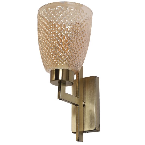 LEARC Designer Lighting ANTIQUE BRASS FINISH WALL LIGHT WL3185
