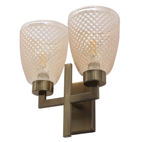 LEARC Designer Lighting ANTIQUE BRASS FINISH WALL LIGHT WL3186