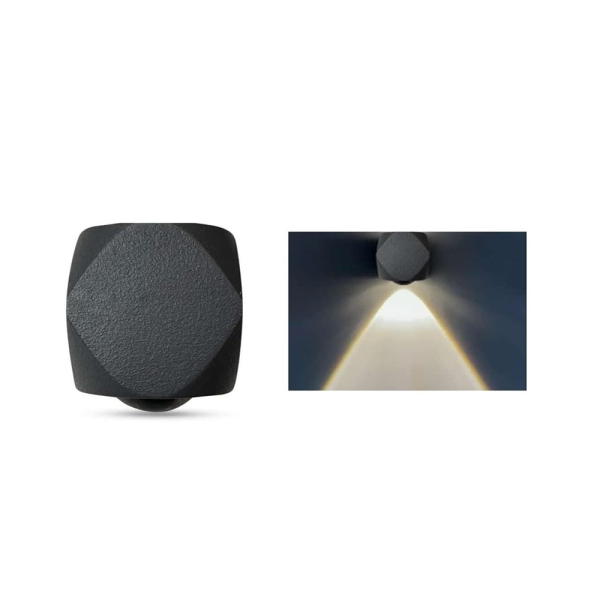 OUTDOOR WALL LIGHT GREY 1 WATT 1 WAY 3K WL3322