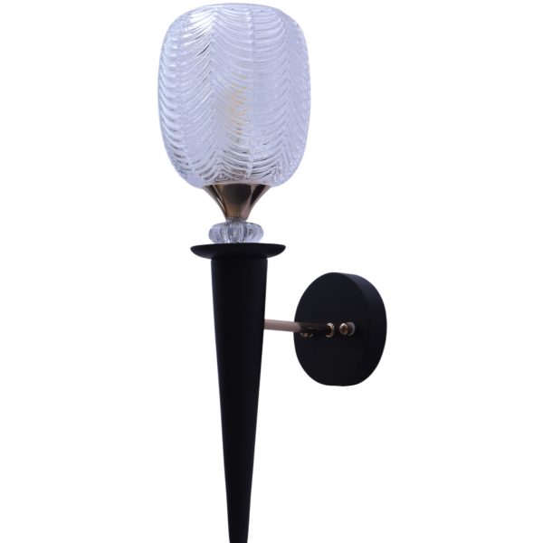 LEARC Designer Lighting Contemporary Glass Metal Wood Wall Light WL3471