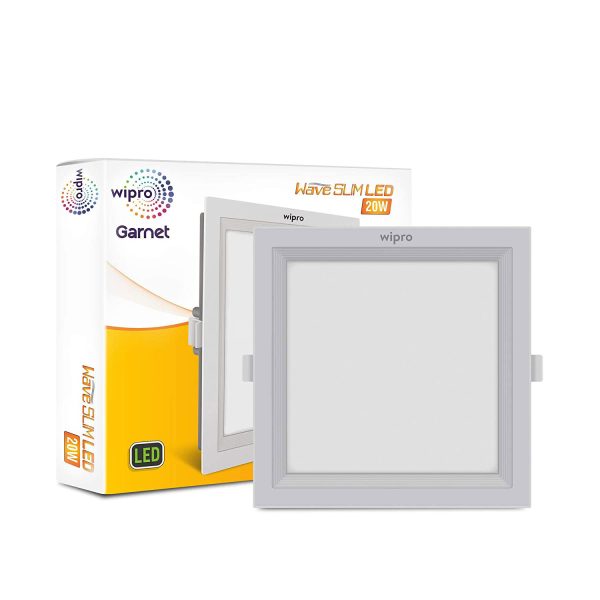 Wipro Garnet Wave Slim 20 watt Square Panel Light 6000K WP1028