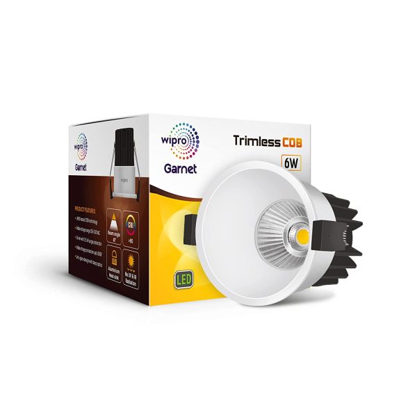 WIPRO GARNET TRIMLESS COB 6 WATT 6500K WP1231