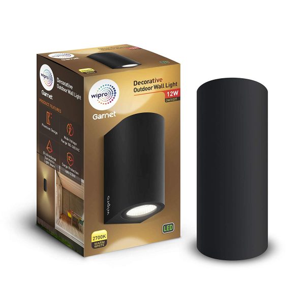 WIPRO GARNET DW31227 2 X 6 WATT UP DOWN  OUTDOOR WALL LIGHT 2700K WP1169