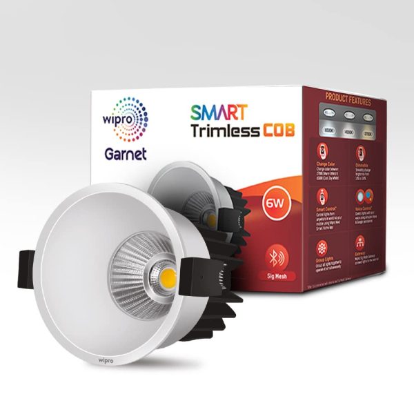 WIPRO GARNET SMART TRIMLESS COB SPOTLIGHT DS50610 6WATT WP1256