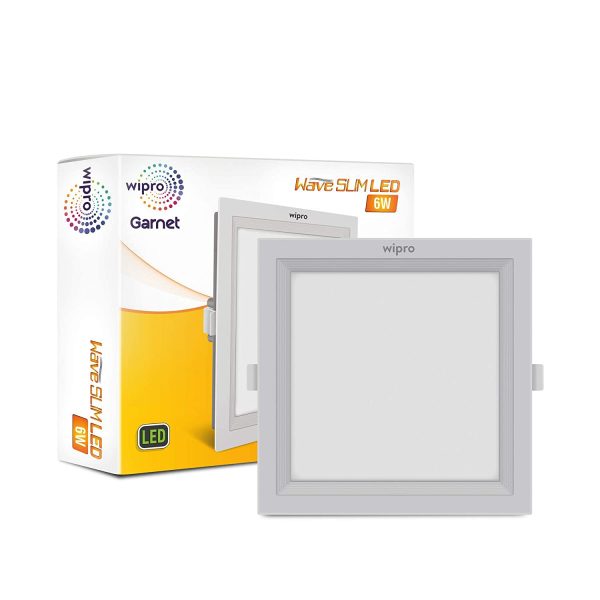 Wipro Garnet Wave Slim 6 watt Square Panel Light 4000K WP1020