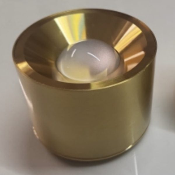 SUPERSCAPE OUTDOOR AND INDOOR SURFACE LIGHT IP65 8 WATT BRIDGELUX LED POWDER COATED BRUSH GOLD FINISH WARM WHITE X2037-WW