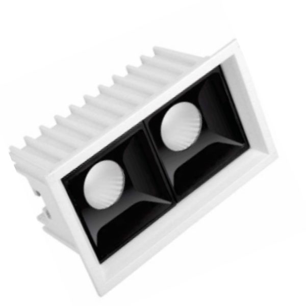 LEARC LED Lighting aluminium powder coated white finish 2 x 7watt LED down light with CREE COB and top branded LED driver X2039