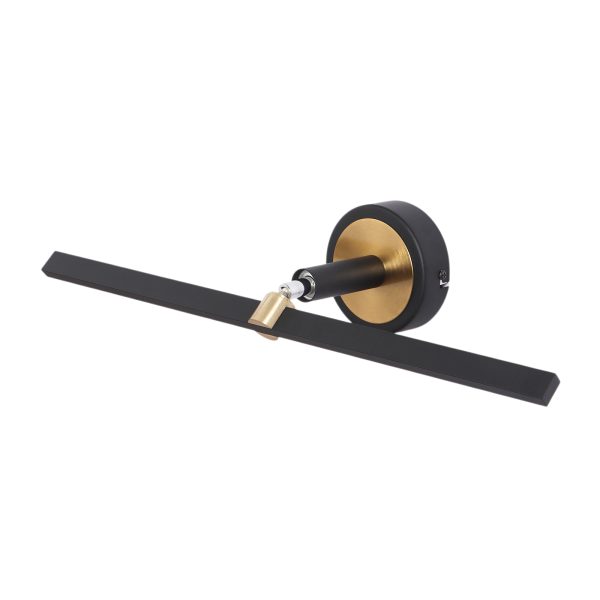 LEARC 12 watt 19 inch black and gold finish colour changing 3 in 1 adjustible LED picture light ZH3160