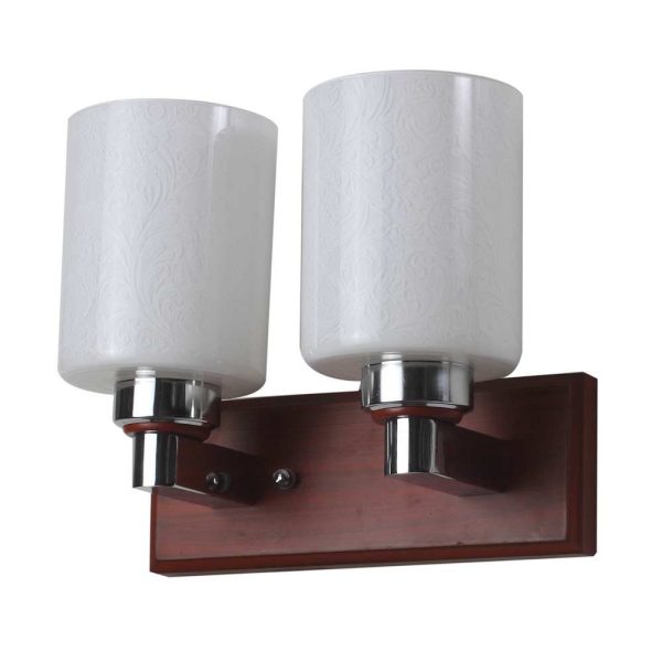 LEARC Designer Lighting Contemporary Glass Metal Wood Wall Light WL1942